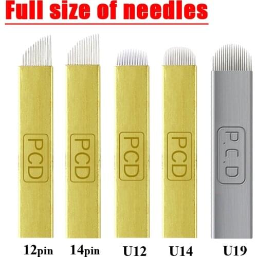 Nano Blade Laminas Microblading Needles Hard 12/14/12u/14u/19u for Microblading Embroidery Pernement Makeup Eyebrow Machine