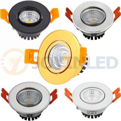 Adjustable Angle Dimmable LED COB Downlight 3W 5W Recessed Ceiling Lamp AC110V 220V Downlight Spot Light Home Decor