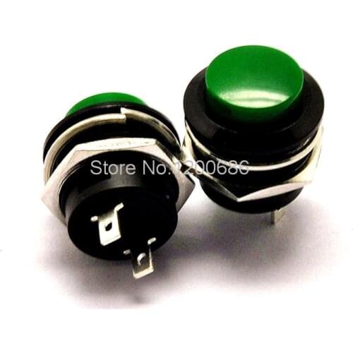 Self-resetting button switch button Jog switch R13-507 16MM green no lock switch