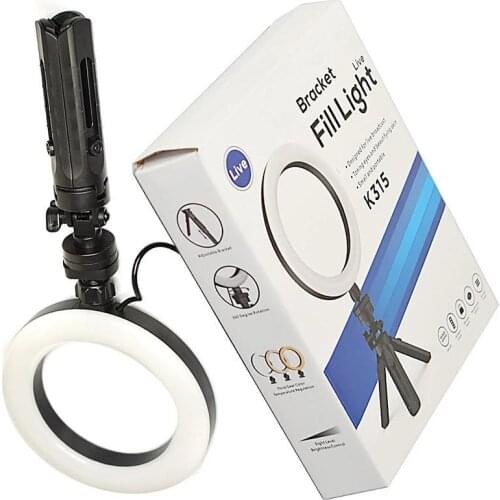 Tripod Stand Ring Fill Light Dimmable Mobile Phone Selfie Light Adjustable Tripod For Make-up Live Streaming Online Teaching