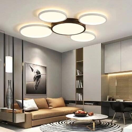 Factory direct Nordic modern living room LED ceiling lamp bedroom lamp restaurant LED chandelier hotel lamp round LED lamp