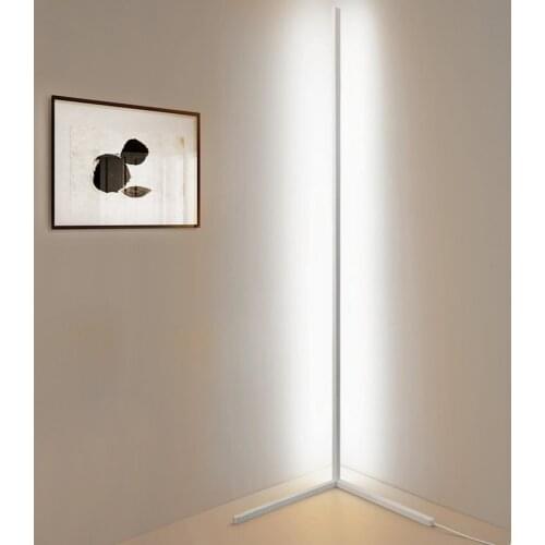 LED Floor Corner Standing Lamp Light with Remote Control Nordic Foot Lamp for Bedroom Living Room Club Home Atmosphere Decor