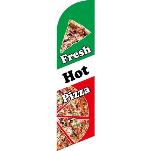 Fresh Hot Pizza Feather Flag Banner