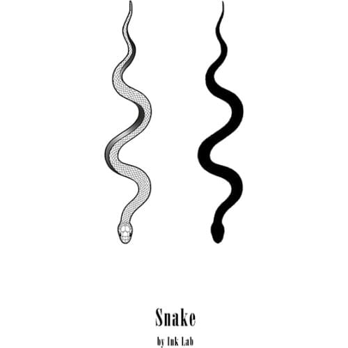 15MM×75MM snake tattoo stickers waterproof men and women long lasting dark gothic clavicle minimalist