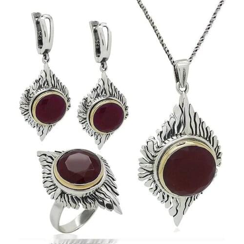 Silver Saw Blade Hand work Design Triple Set