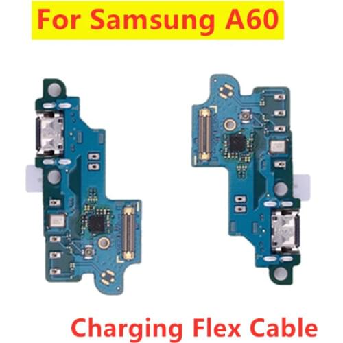 USB Charger Port Dock Flex Cable For Samsung Galaxy A60 A605 A605F Charging Port Connector Board Dock Flex Cable
