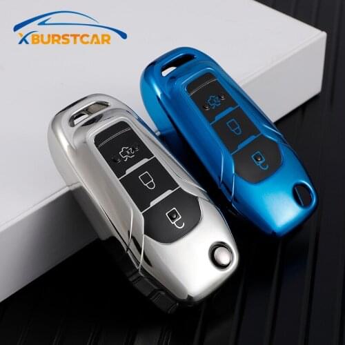 Xburstcar Auto Car Key Case Cover Bag Protector For Ford Focus 3 4 ST Mondeo 5 MK5 Mustang F-150 Explorer Edge Fiesta Kuga MK3 4