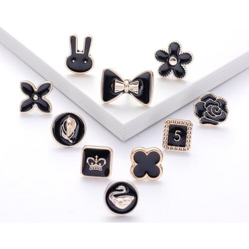 HOSENG 10Pcs/Set Elegant Pearl Brooches For Women Lady Shirt Sweater Brooch Pins Accessory