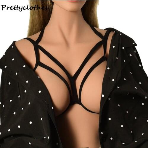 Womens Sex Lace Bra Pure Color Wild Halter Neck Harness Lingerie Sexy Women Costume Uniform Erotic Underwear Female Bodysuit