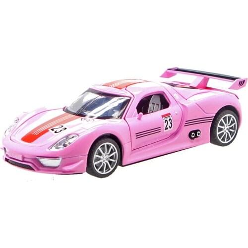 1:32 high simulation alloy metal pink cool racing sport car model girl childrens toys for children gifts