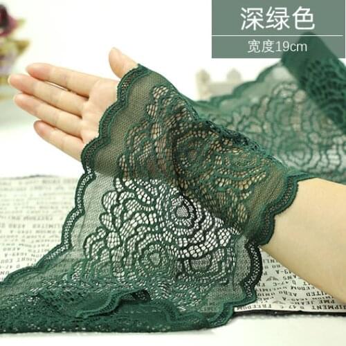 1 Meter Green Color Handmade DIY Clothing Accessories Embroidery Elastic Lace Fabric Curtains Sofa Lace Trim Lingerie Accessorie