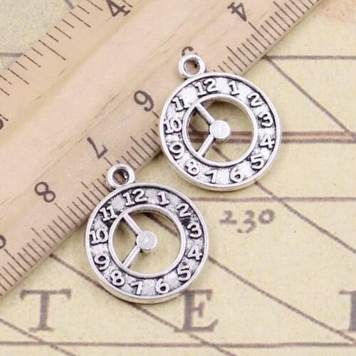 10pcs Charms Death Clock 22x18mm Tibetan Silver Color Pendants Antique Jewelry Making DIY Handmade Craft