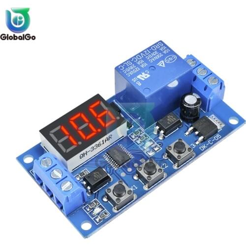 12V Delay Relay 3 Button 3 Digit Digital Tube LED Digital Time Delay Relay Trigger Cycle Timer Delay Switch Timing Control