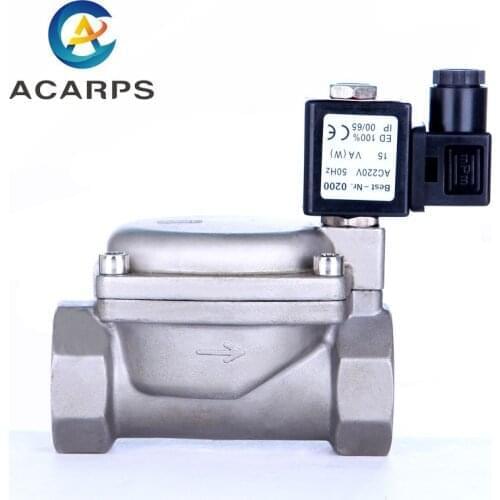 2"304 Stainlsess Steel High Pressure 1.6Mpa Normally Closed Brass Solenoid Valve Pilot Solenoid Valve