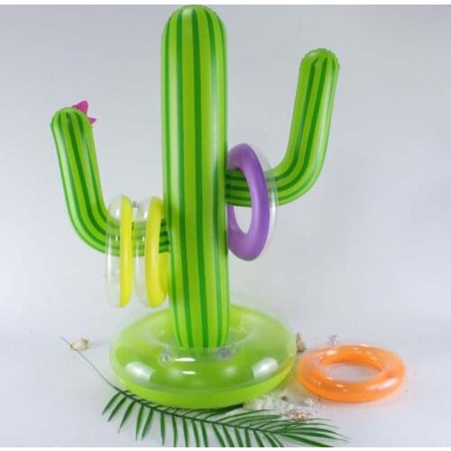 5 5 PCS Inflatable Cactus Ring Toss Game Inflatable Toss Game Pool Toys Luau Party Supplies Indoor Outdoor Game for Kids Adults
