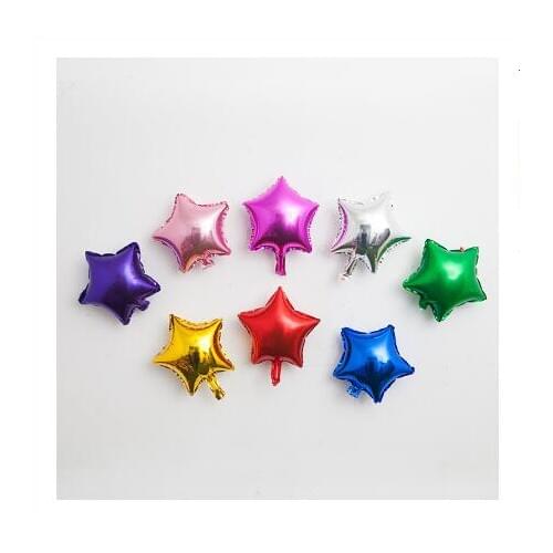 8pcs Party Foil Inflatable Balloons Outdoor Kid Children Toy Air Heart-shaped Star Happy Birthday Wedding Decoration Activity