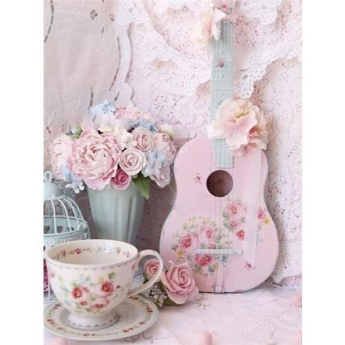 Diamond Painting Pink Violin Sew Still Life Square Diamond Round Diamond Decoration Customizable Wall Art Decoration Frameless