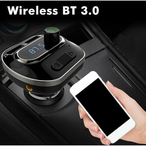 Auto Hands Free Bluetooth Wireless Car Audio Receiver FM Adapter USB Charger Wireless Bluetooth Car FM transmitter Kit W5N8