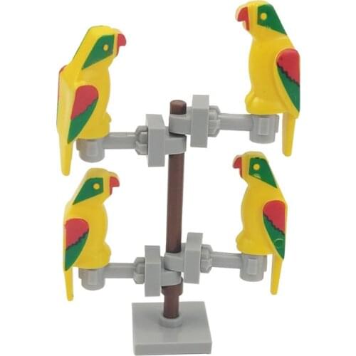 Locking City The Parrot Birds Cute Animals MOC Building Blocks Toys for Children Assemble Animal DIY Learning Gifts for Kids