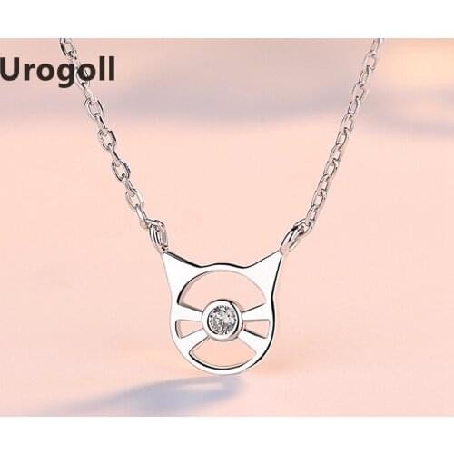 Brand New Fashion Fine Jewelry Sets 925 Sterling Silver Cute Cat Necklaces & Earrings For Women Party Jewelry Gifts
