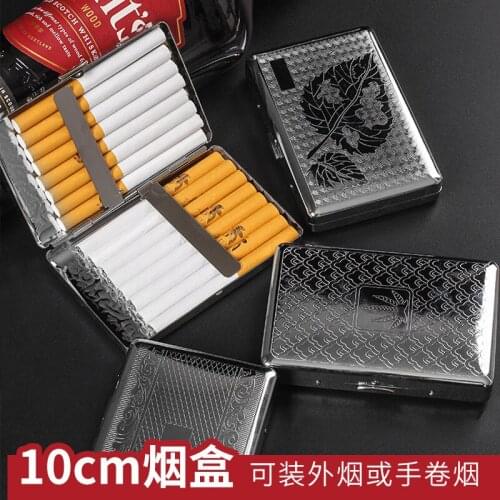 16 Capacity New Brand 20cm Lengthening Cigarette Case Hand Roll Portable Metal Mens Cigarette Case Large Size Cigar Storage Box