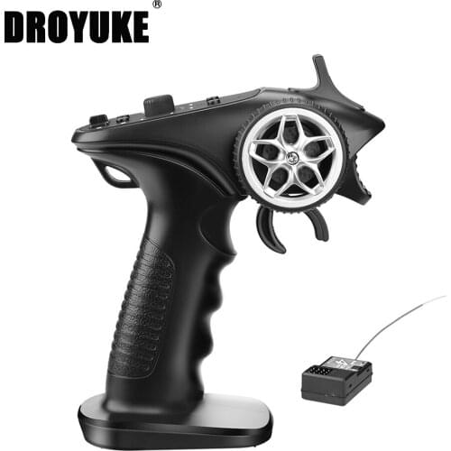 Droyuke New GA-4H-TX 4CH 2.4GHz Remote Control Digital Radio Transmitter witrfor 1/8 1/10 1/16 1/32 RC Car Boat Tank Crawler