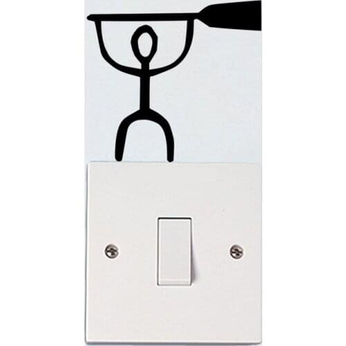 Paddleboard Cartoon Fashion Vinyl Light Switch Sticker Wall Decal 6SS0271