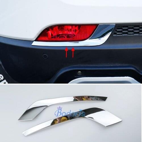 Chrome Car Styling Rear Fog Lamp Cover Light Trim Overlay Garnish Panel Frame 2017 2018 For Jeep Compass Accessories