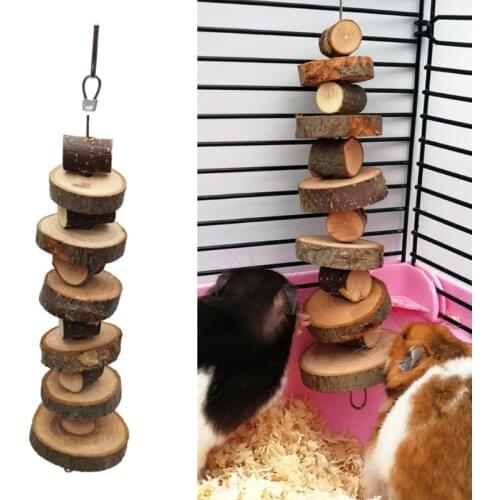 Hamster Chew Toy Wooden Tooth Grinding Toys Chinchilla Small Animals Teeth Chewing Toy for Small Pet Cage Accessories