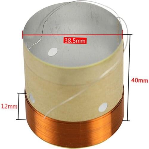 R58A 1Pair 38.5MM Speaker Bass Voice Coil White Aluminum Sound Air Outlet for Subwoofer Speaker Repair Accessories