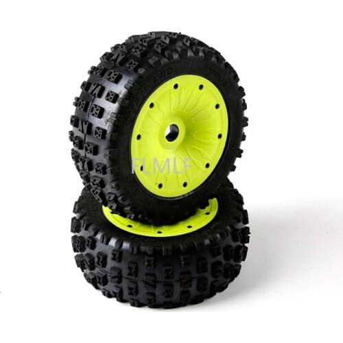 Knobby Wheel Tyres Assembly Kit Fit for 1/5 Losi 5ive-t Rovan LT King Motor X2 BAJA 4WD SLT