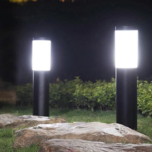 Thrisdar E27 Stainless Steel Post Lawn Lamp Outdoor Garden Villa Landscape Patio Column Lamp Pathway Courtyard Pillar Post Light