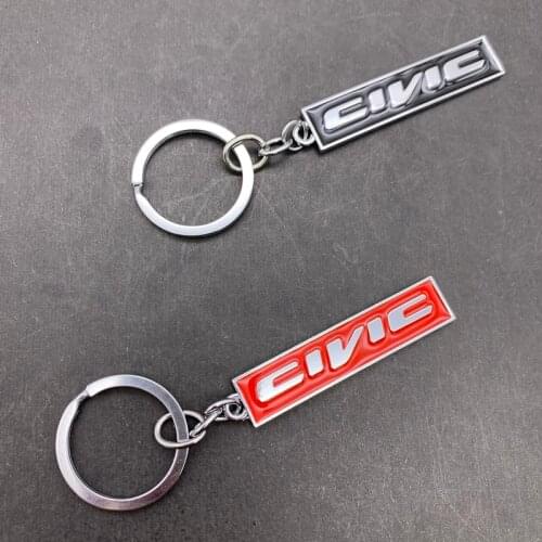 3D metal Keychain For honda civic 10th type r 8th si ek 2012 2019 Key Chain Keyring Keyholder