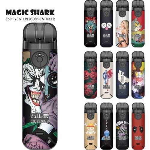 Fashion Stylish Spide Joker Sexy Woman Shockproof Full Wrapped PVC Film Skin Sticker Case for Smok Novo4 Novo 4