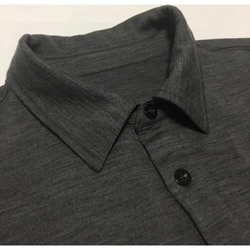 100% Australia Merino Daily Polo Mens Short Sleeve , Mens Merino Wool Daily Polo Shirt , 2 Colors, 180GSM size XS to XL