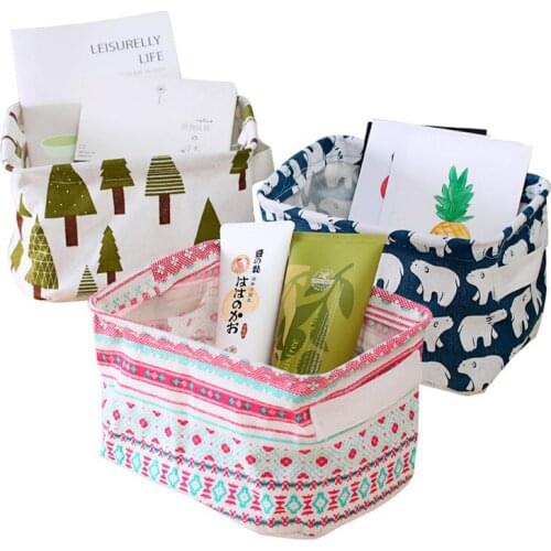 Desktop Storage Basket Sundries Underwear Storage Box Cosmetic Book Organizer Stationery Container Laundry Basket Organizer Box