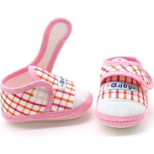 New Lovely Summer Fashion Baby Toddler Cotton Crib Shoes First Walkers Soft Bottom Anti-Slip Shoes Fit for 0-18M