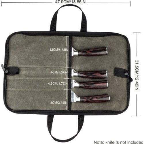 Portable Storage Bag Multifunctional Canvas Bag with Slots for Men Cook Suitable for Traveling Working Camping TS2