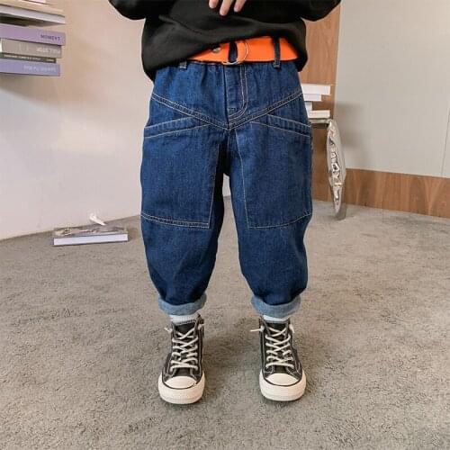 Casual Baby Spring Autumn Jeans Pants For Boys Children Kids Trousers Clothing Teenagers Gift Home Outdoor High Quality
