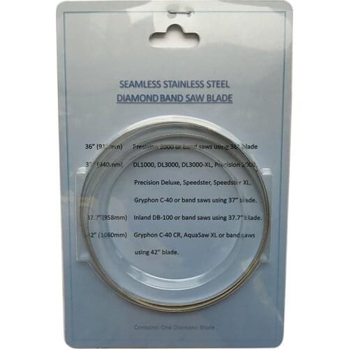 Replacement Diamond Coated Band Saw Blade 42''x1/8", 1/4" For CR40 Custom XL, Aquasaw XL-C-40 CR Custom