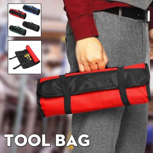 Multifunction Folding Wrench Tool Bag Waterproof Oxford Cloth Roll Storage Pocket Tools Pouch Instrument Case Tool Organizer