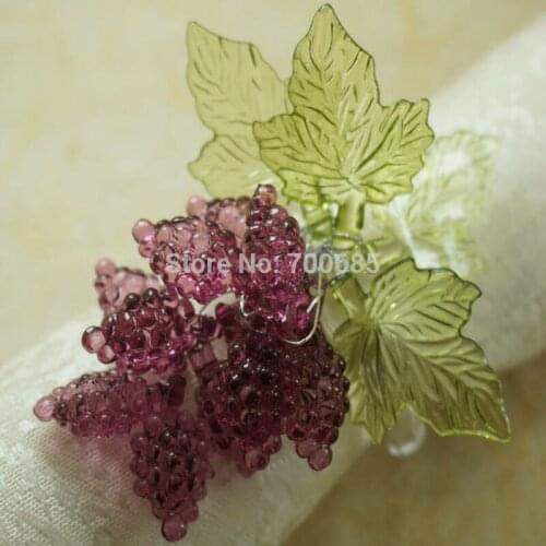 Crystal flower napkin rings,beads napkin holder for wedding