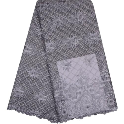 High Quality African Lace Fabric Net 2018 French Lace Fabric Tulle With pearl Grey Color Nigerian Lace Fabric For Wedding F1125