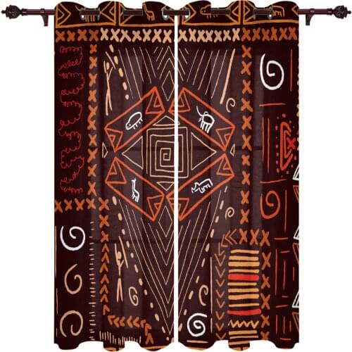 Geometric Lines Ethnic Culture Large Curtains For Living Room Window Curtain Bedroom Kitchen Balcony Gazebo Curtain Room Divider