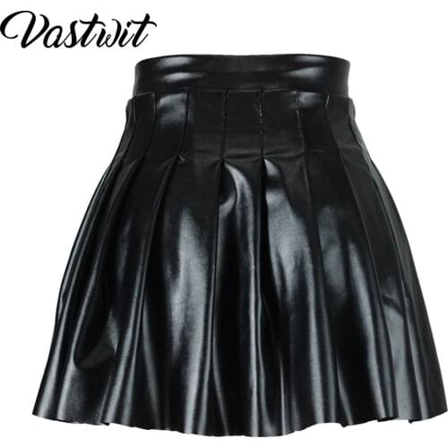 Women High Waist A-line Pleated Skirt y2k E Girls Punk Gothic Flared Mini Skirts Club Dance Wear