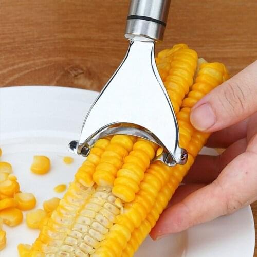 1pc Corn Thresher Peeler Stainless Steel Corn Cutter Cob Peeler Manual Corn Stripper Cob Kernel Cutter Vegetable Fruit Tools