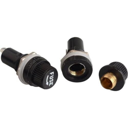 10PCS 5x20mm Fuse Mount Holders Panel Mount Screw Cap Fuse Holder Case