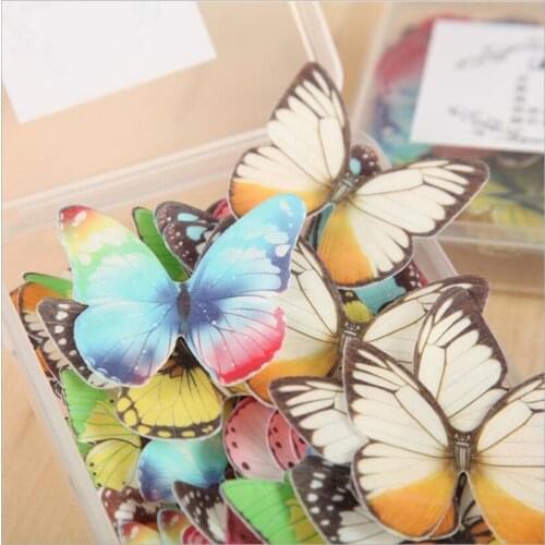10pcs Cake Tool Mixed Butterfly Edible Glutinous Wafer Rice Paper Cake Cupcake Toppers For Birthday Wedding Cake Decoration