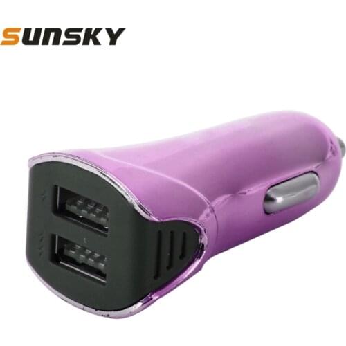 Cigarette lighter adapter for iPhone Car Auto 5V Dual USB 2.1A/1A Cigarette Lighter Adapter for Samsung Huawei Most Phones