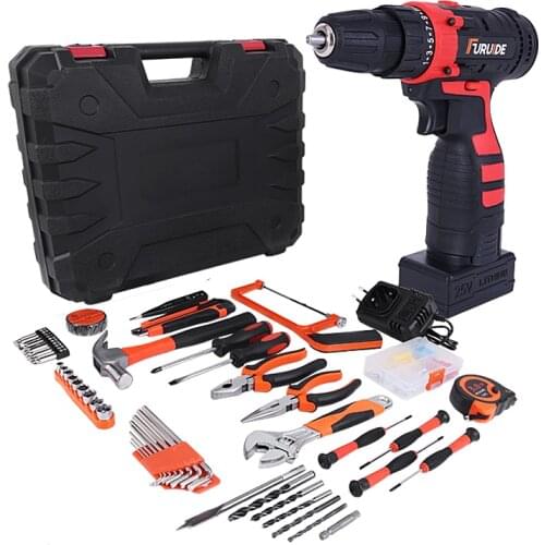 Electric Drill Cordless Machine Electric Screwdriver Battery Rechargeable Power Tool Combination Set Driver Screwdriver Wireless